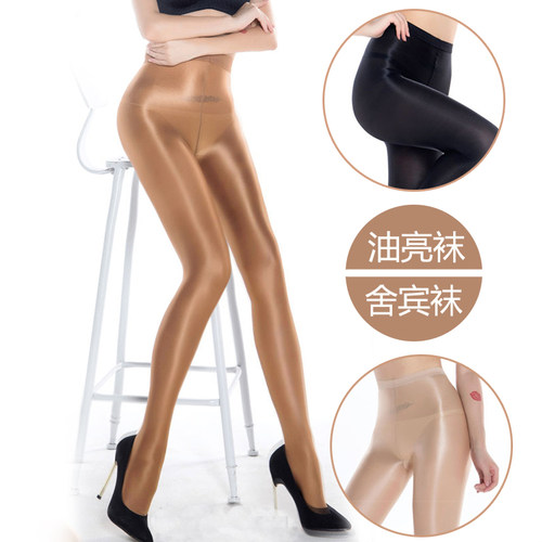 油亮不开档情趣美腿袜