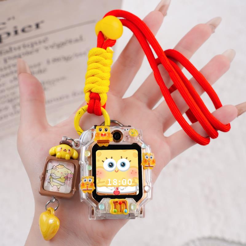 适用小天才儿童手表Z10/Z9表带可爱挂脖绳Z8Z7S卡通壳Z6/Z5aD2Q1A