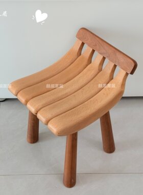 林间家居香蕉胡桃木凳子