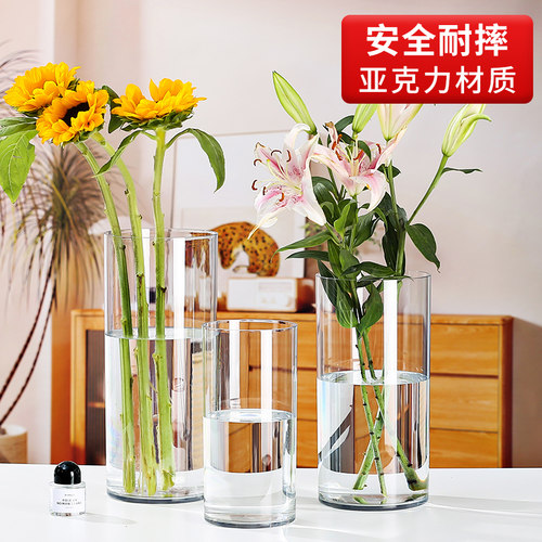 耐摔不易碎花瓶pet材质高清通透