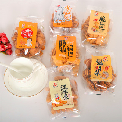 吴氏远久八爪烧脆锅巴江米条麻辣猫耳朵肥肠酥香脆怀旧小零食小吃