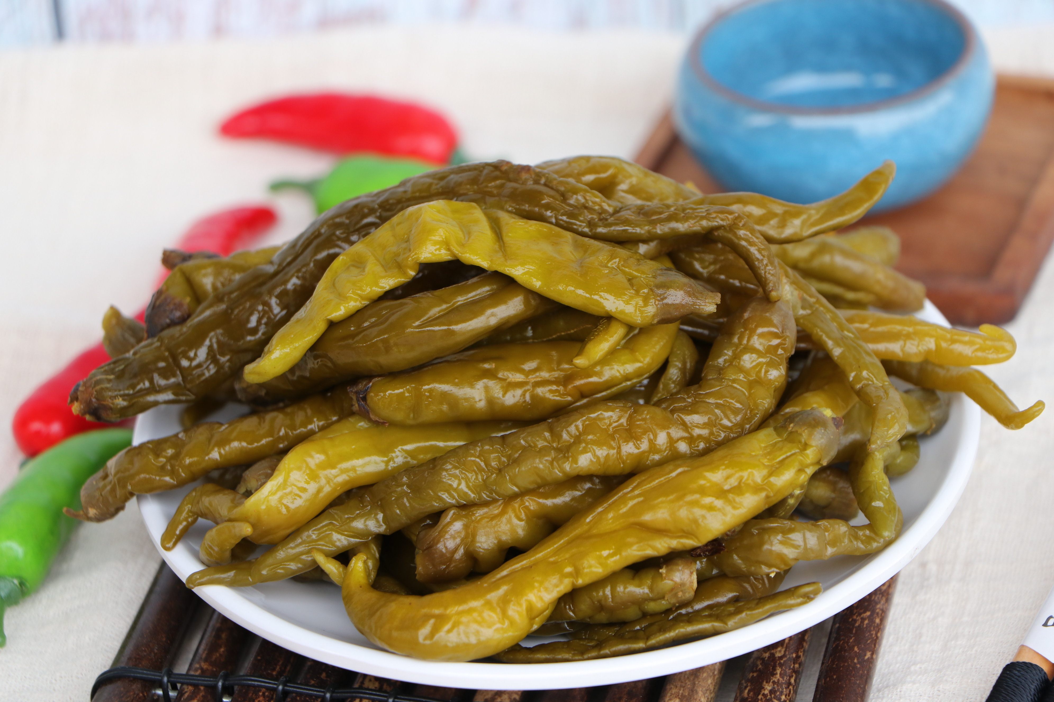 酱辣椒整个腌制湖南特产青椒农家自制老坛辣椒盐辣椒白辣椒咸菜