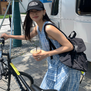 新款 裙子 韩版 宽松休闲百搭显瘦甜美连衣裙女夏田园减龄小众中长款