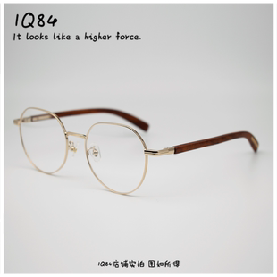 复古防过敏圆框2022年新品 镜架皇冠框舒适木腿近视眼镜MJ101FH013