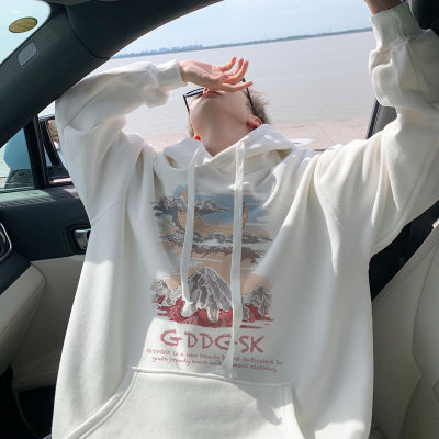 600G重磅纯棉卫衣男秋冬宽松大码连帽衫情侣休闲外套美式高街潮流