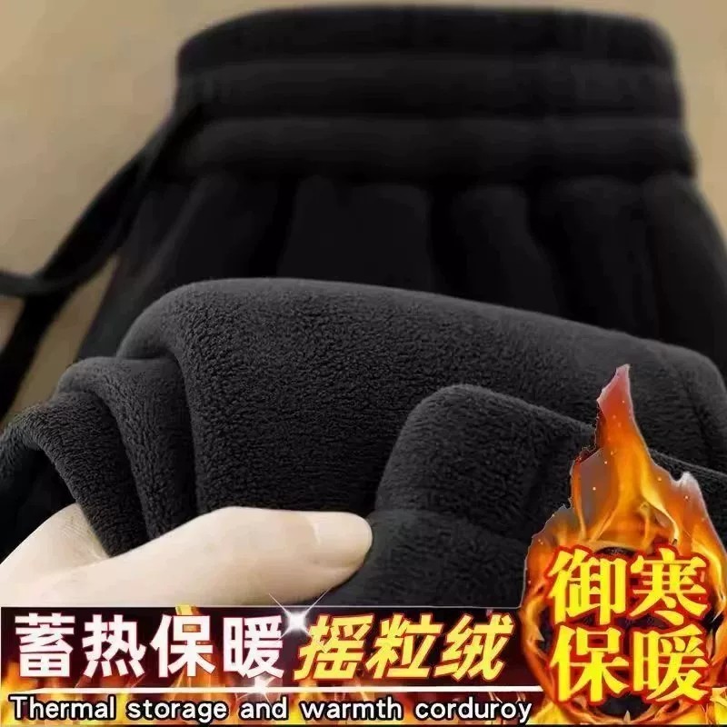 双面摇粒绒裤子女秋冬2024爆款加绒加厚抓绒裤束脚卫裤运动休闲裤