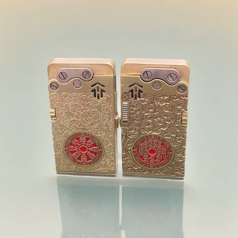 手工升级八代龙蛇纯铜煤油打火机