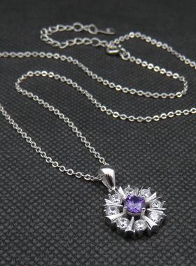 锆石时尚风女士款高档紫色水晶