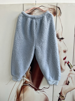 女士珊瑚绒裤子睡裤长裤男法兰绒暖暖裤加绒加厚秋冬居家保暖次品