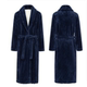 冬季 中性长袍 舒棉绒家居服绒浴袍羊羔绒睡袍加厚复合系带睡袍男士