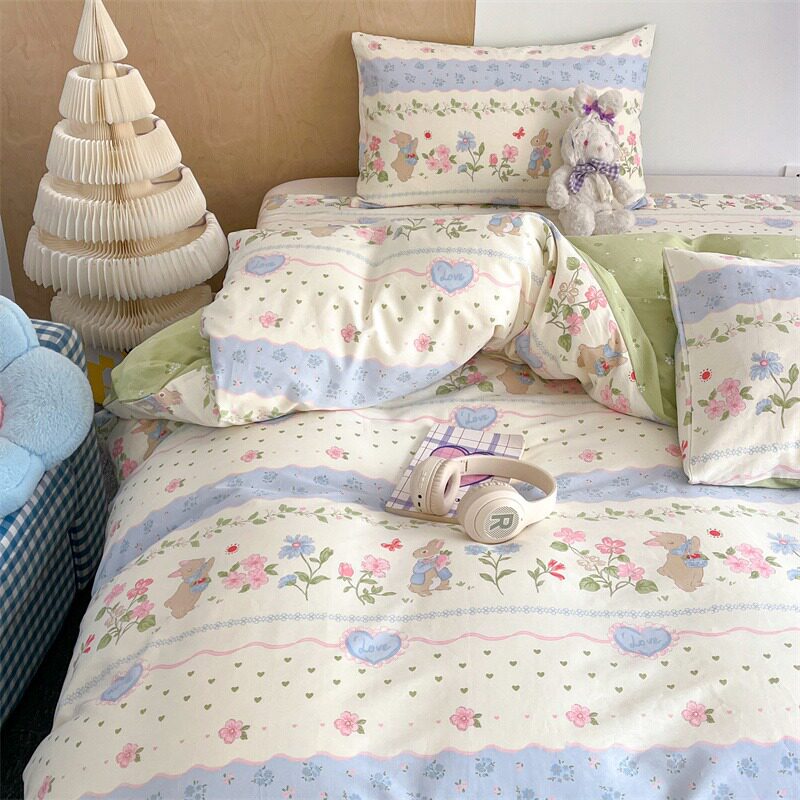 ins纯棉被套单件 全棉斜纹被套被罩学生宿舍单双人单被套批发团购