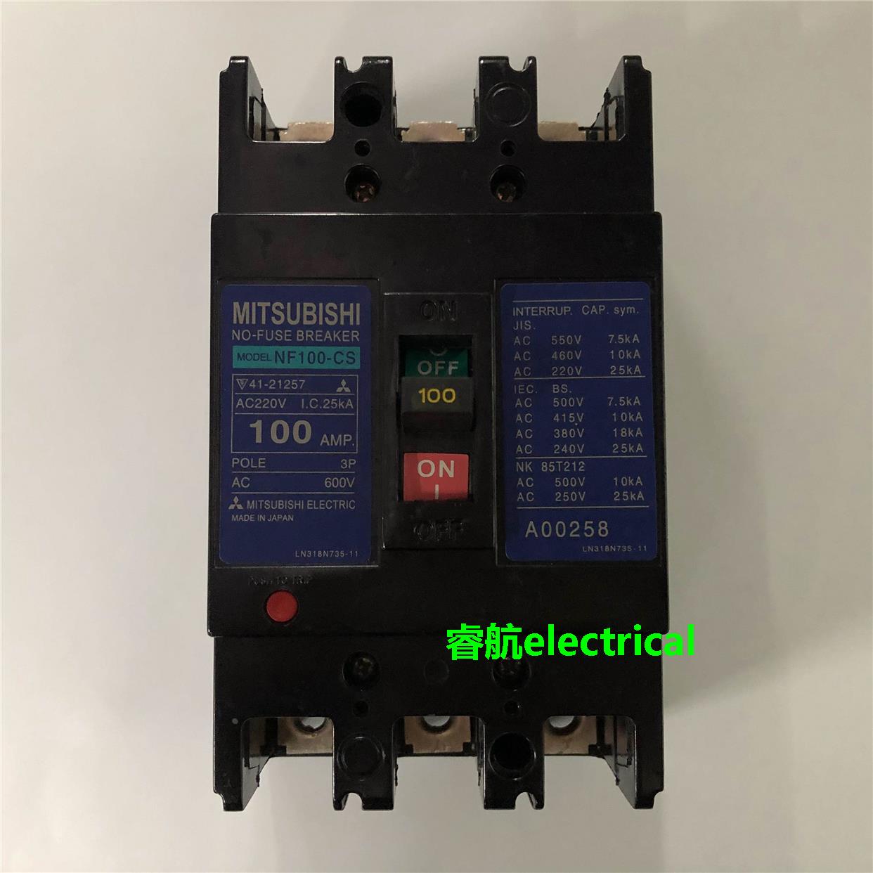 原装NF100-CS 3P 100A日本三菱空气开关塑壳式断路器议价$