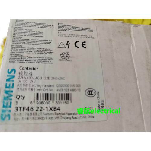 苏州西门子直流接触器3TF46 22-1XB4.22KW. DC24V.，原装议价$