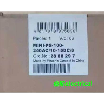 菲尼克斯2866297电源MINI-PS-100-240AC/10-15DC/8议价$