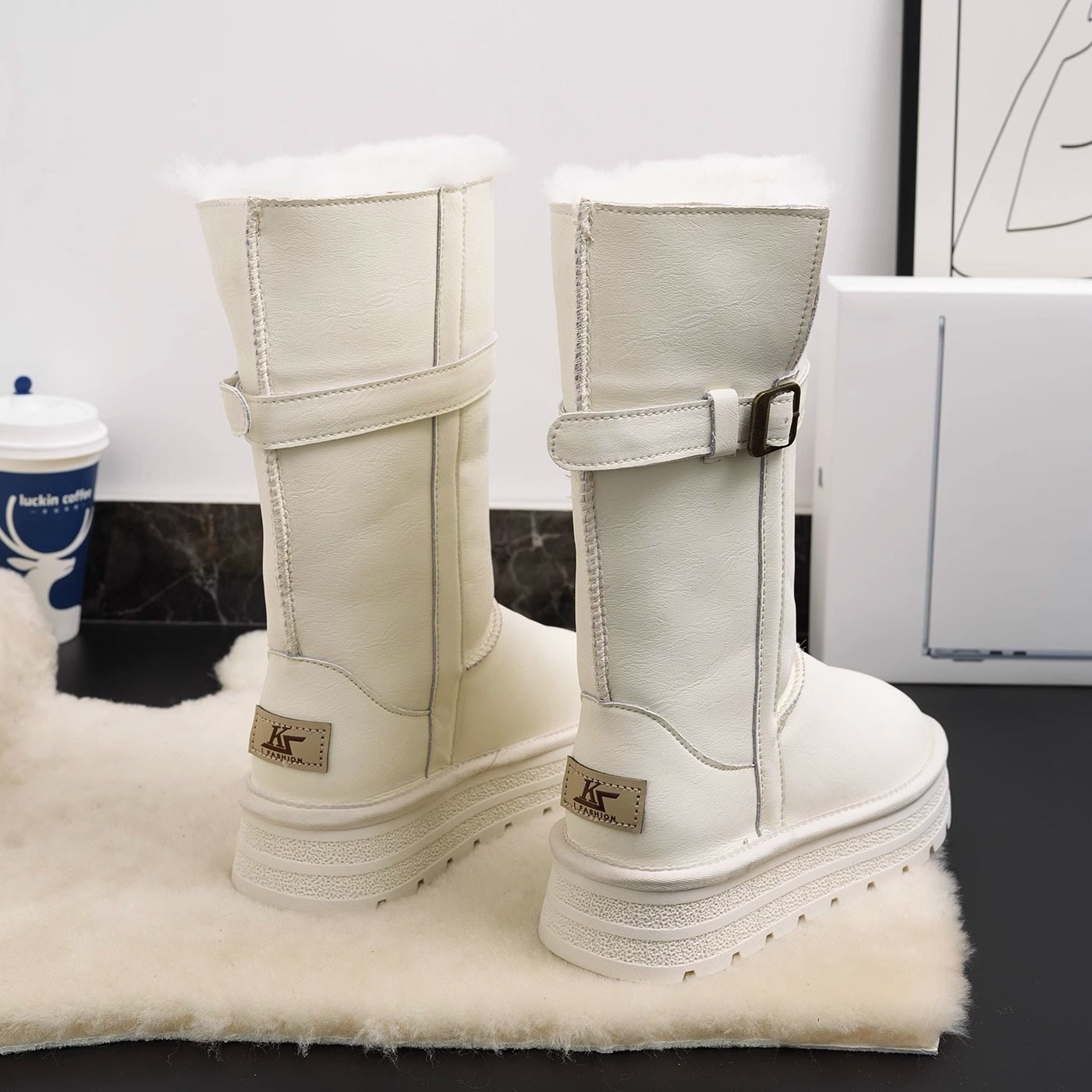 长筒大棉鞋！加绒加厚！女雪地靴