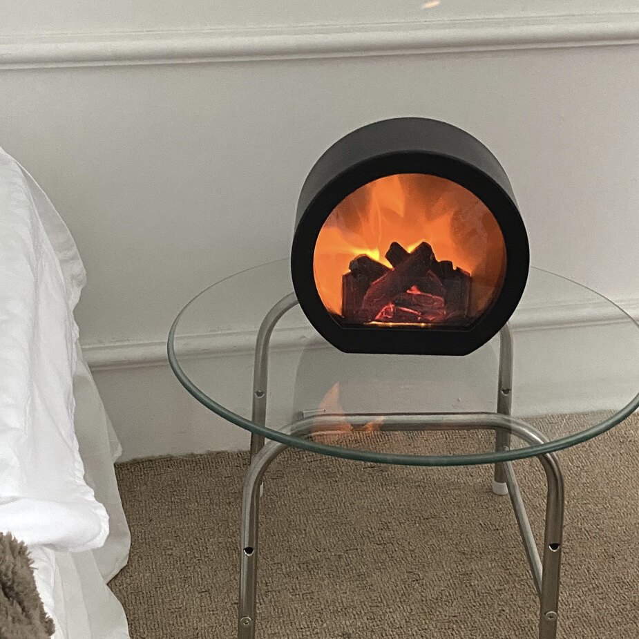 ins retro simulation flame lamp fireplace atmosphere decorative lamp Room decoration item Bedroom night light New Year gift for women thumbnail 3