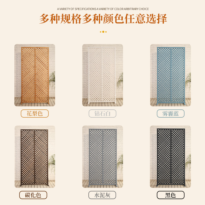 户外庭院屏风隔断阳台护栏室外实木质围栏防腐木栅栏木头栏杆网格