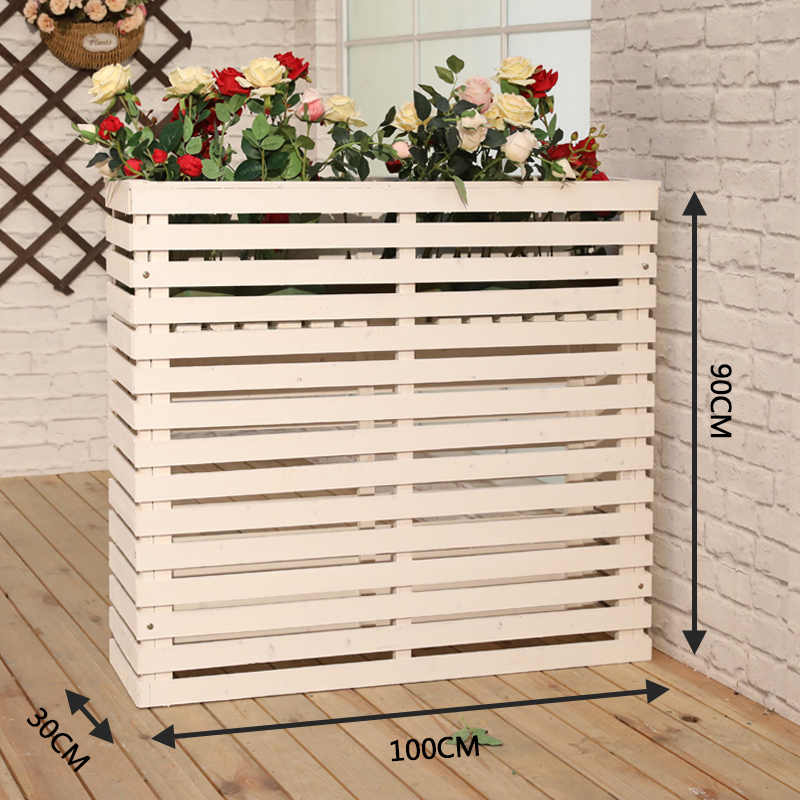 新防腐木餐厅隔断花架木栅栏花盆花槽围栏实木户外花箱客厅装饰促