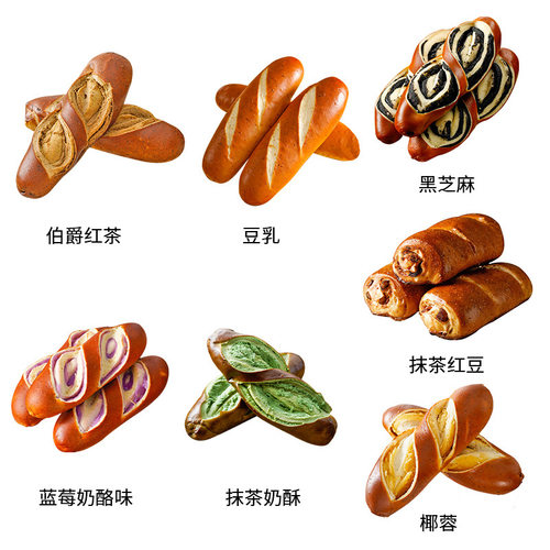 康泉无加蔗糖碱水棒面包早餐点心