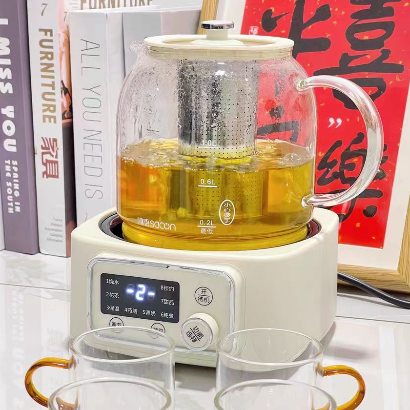 Sacon/帅康 YSMD-HC10AL养生壶玻璃家用小型多功能烧水煮花茶壶