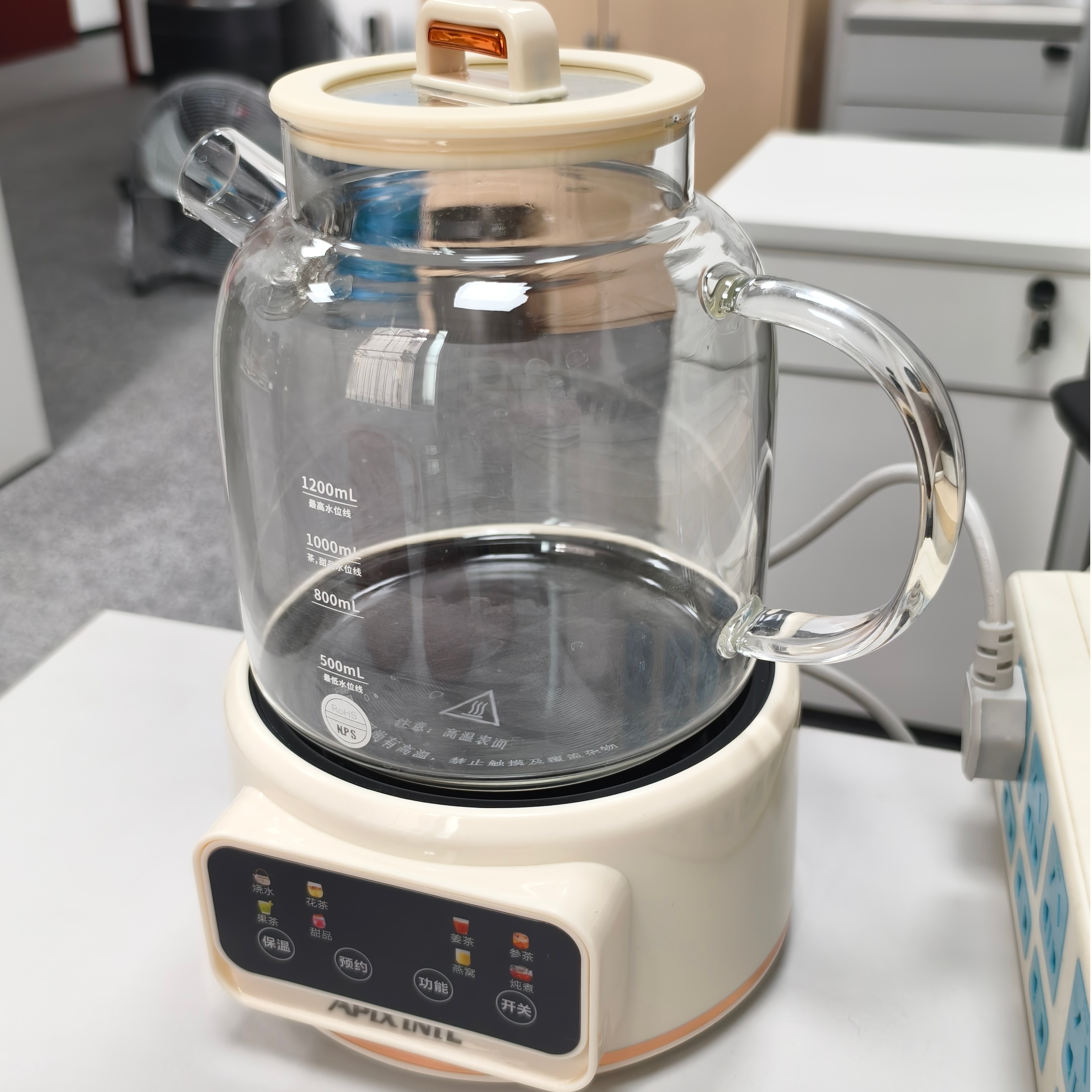 Apixintl/安本素 APIX-EK06家用小型玻璃养生壶多功能烧水煮茶器