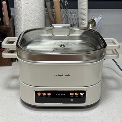 MORPHY RICHARDS/摩飞电器MR8901蒸煮一体电火锅家用多功能电煮锅