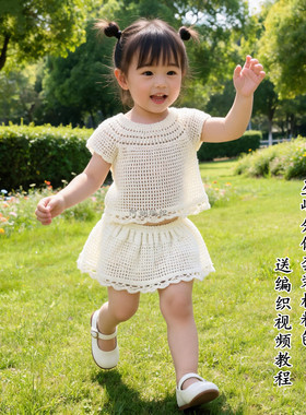 女童夏装镂空钩针套装DIY材料包