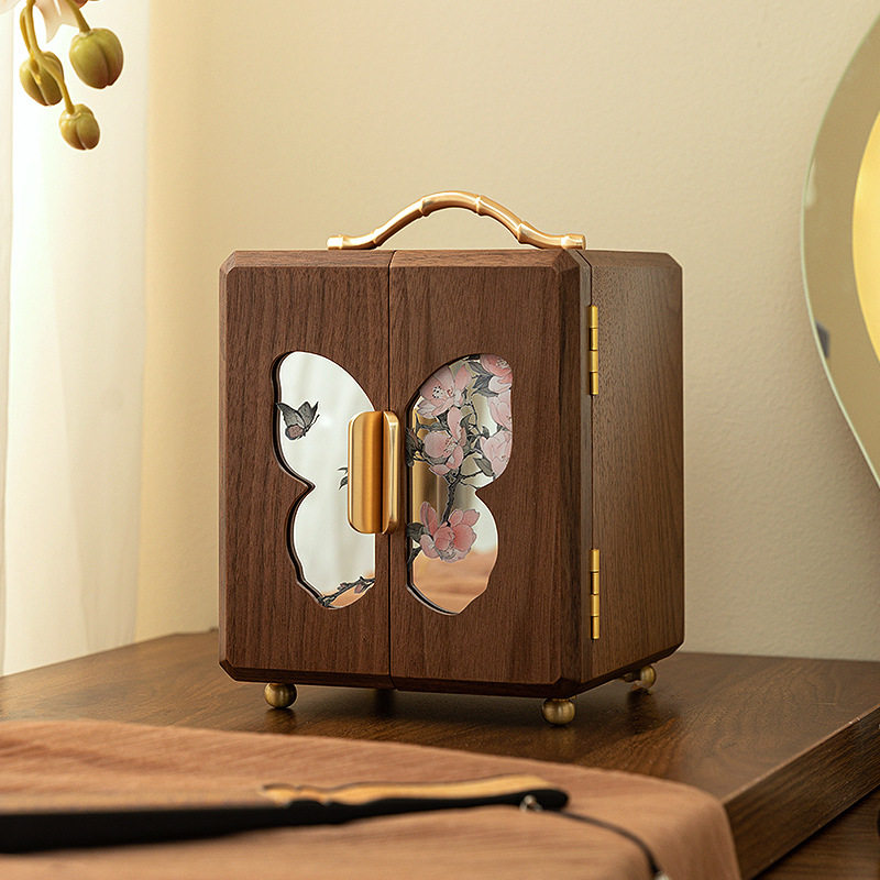 木质首饰盒收纳盒2026年新款高档精致手饰品盒结婚生日礼物新中式,收纳整理,首饰盒,淘宝优惠券,粉丝福利购,淘宝优惠卷