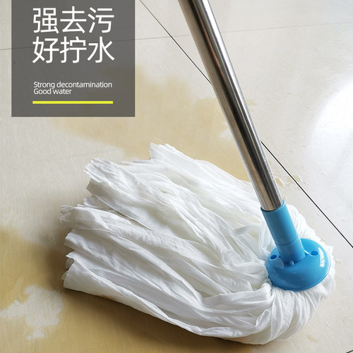 无纺布圆头吸水拖把老式水轻便手