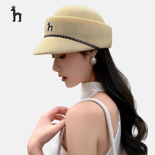 哈吉斯船长鸭舌帽夏季薄款透气英伦马术帽名媛显脸小气质减龄遮阳