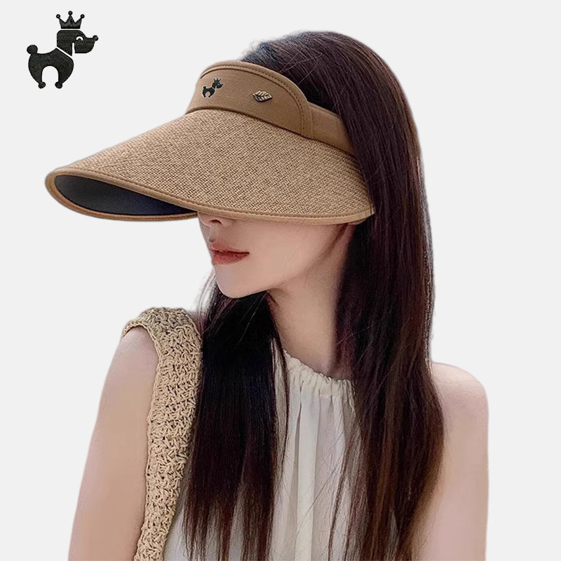 哈吉斯船长防晒帽子女夏季防紫外线大帽檐遮阳草帽骑车遮脸太阳帽