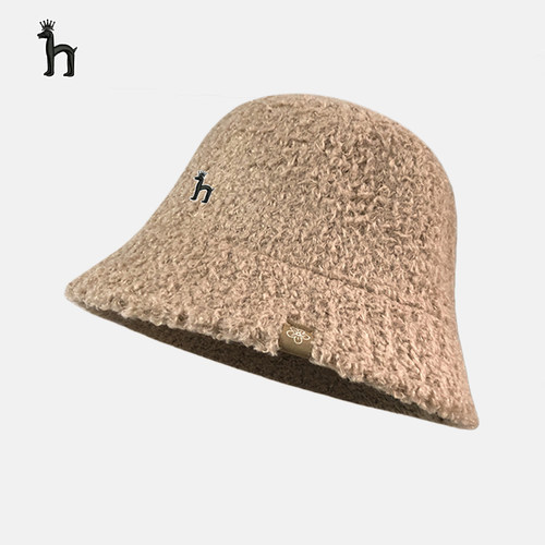 哈吉斯船长渔夫帽女冬2025新款大头围加绒保暖水桶帽素颜遮脸盆帽