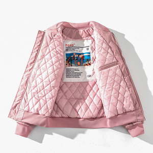 春秋冬季加厚棒球服女男宽松百搭夹棉飞行员夹克棉服情侣上衣外套