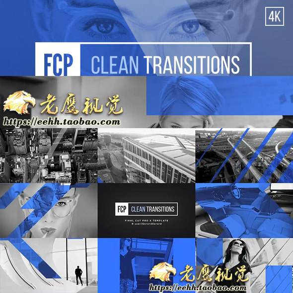 FCPX插件：36个简洁现代清新图形商务企业宣传片视频转场预设