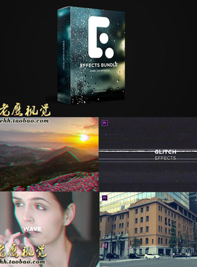 Premiere特效预设：600个摄像机移动信号损坏残像调色视频PR预设