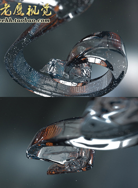 C4D结合realflow商业流体广告水花演绎形成标志LOGO案例教程