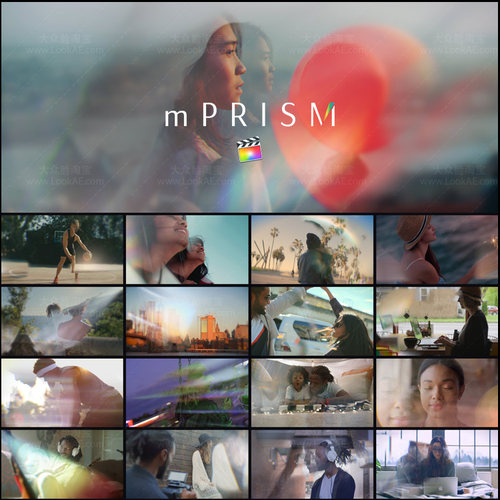 FCPX插件-50个柔美炫光棱镜折射梦幻视觉特效 mPrism 支持M1芯片