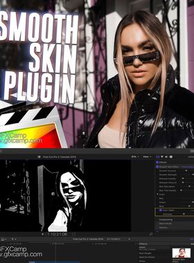 FCPX插件 人脸人像美白磨皮美容光滑 不能去痘污点 Final Cut Pro