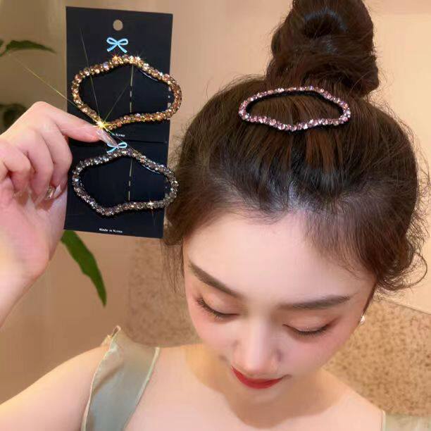 发夹其他甜美亮钻边夹
