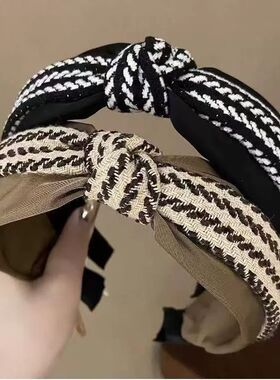 发箍布艺欧美拼色头箍
