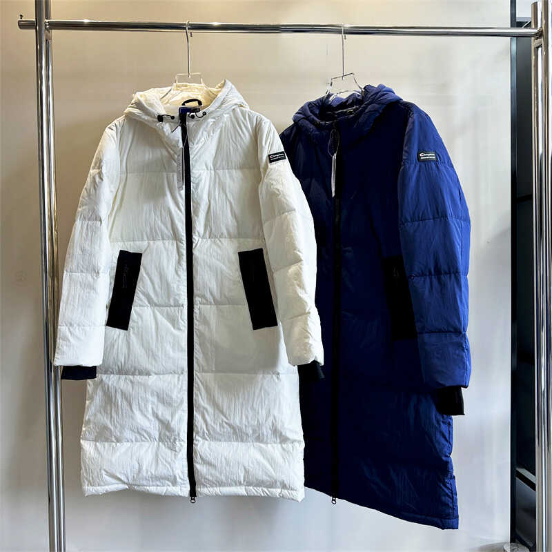 中长款连帽防风防水羽绒服