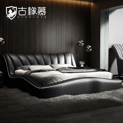 现代轻奢高级感悬浮主卧大床高端大气1米8双人床2米x2米2025新款