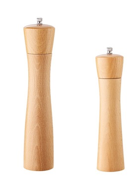 跨境代发手动榉木花椒黑胡椒粉瓶胡椒磨调料瓶罐 实木胡椒研磨器