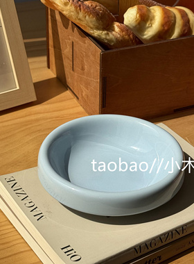 pecolo单碗宠物猫狗犬食盆陶瓷釉下彩深浅口径可蒸熟食微波炉可用