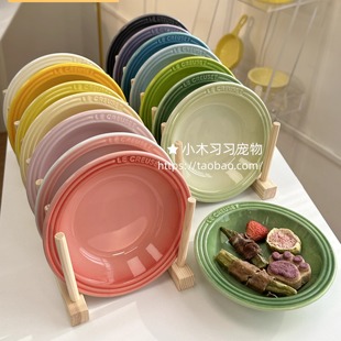 釉下彩猫咪碗狗零食盘酷彩餐前高级感ins风陶瓷多巴胺耐高温餐具