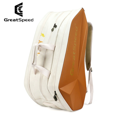 四大满贯GREATSPEED复古硬壳网球包羽毛球包双肩包6-9支装大容量