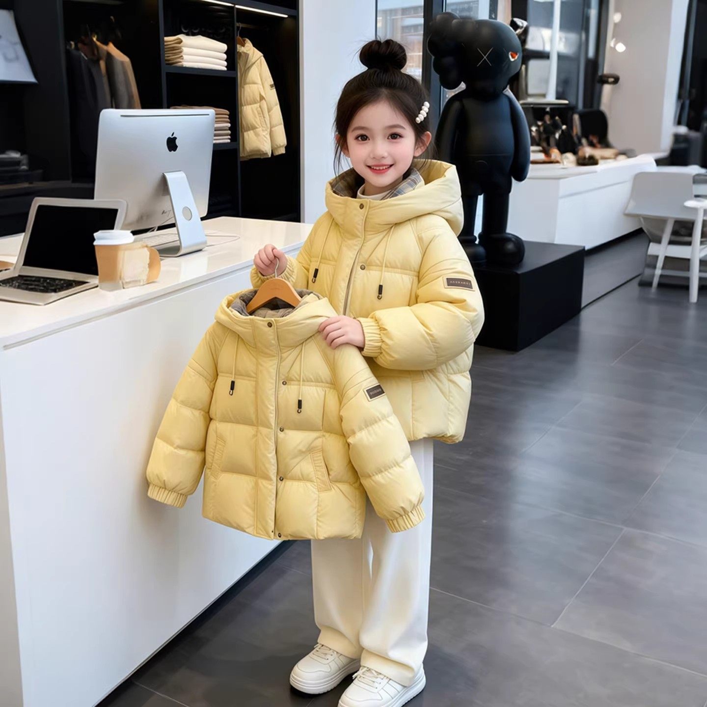 女童秋冬加厚棉衣2025新款洋气冬保暖连帽棉服韩版女孩休闲外套潮,童装/婴儿装/亲子装,棉袄/棉服,淘宝优惠券,粉丝福利购,淘宝优惠卷