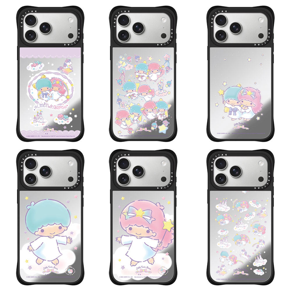 CASEJiAK双子星可爱KiKi和LaLa四角防摔适用于iPhone苹果17 16Pro Max手机壳15 14Pro max磁吸13保护壳套