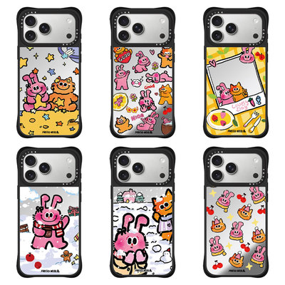 CASEJiAK可爱奶丝兔四角防摔适用于iPhone苹果17 16Pro Max手机壳15 14Pro max磁吸13保护壳套