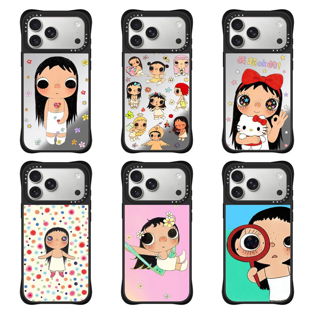 CASEJiAK Yuy小玉女孩呆萌可爱四角防摔适用于iPhone苹果17 16Pro Max手机壳15 14Pro max磁吸13保护壳套